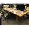 Image 1 : KNOTTED PINE 10' X 4.5' RUSTIC BOARDROOM TABLE