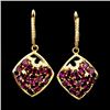 Image 1 : NATURAL PINK RASPBERRY RHODOLITE GARNET EARRINGS