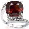 Image 2 : Natural Garnet & Diamond Ring 7.10 carats