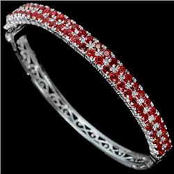 Stunning Natural Red Ruby 6.85 Carats Bangle