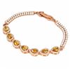 Image 2 : Natural Yellow Citrine & CZ Bracelet