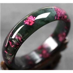 Natural Chinese Jade Floral Bracelet/Bangle