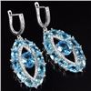 Image 1 : Natural Swiss Blue Topaz Earrings