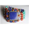 Image 1 : Tibet Hand Made Turquoise, Coral, Lapis Lazuli Bracelet