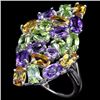 Natural Multi Gemstones Ring