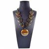 Natural Tiger's Eye Hand-Made Diamond Polished Necklace