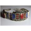 Image 1 : Tibet Hand Made Coral & Lapis Lazuli Bracelet