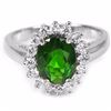 Image 1 : Natural Green Chrome Diopside Ring