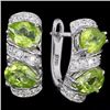 Image 1 : Natural Green Peridot Earring