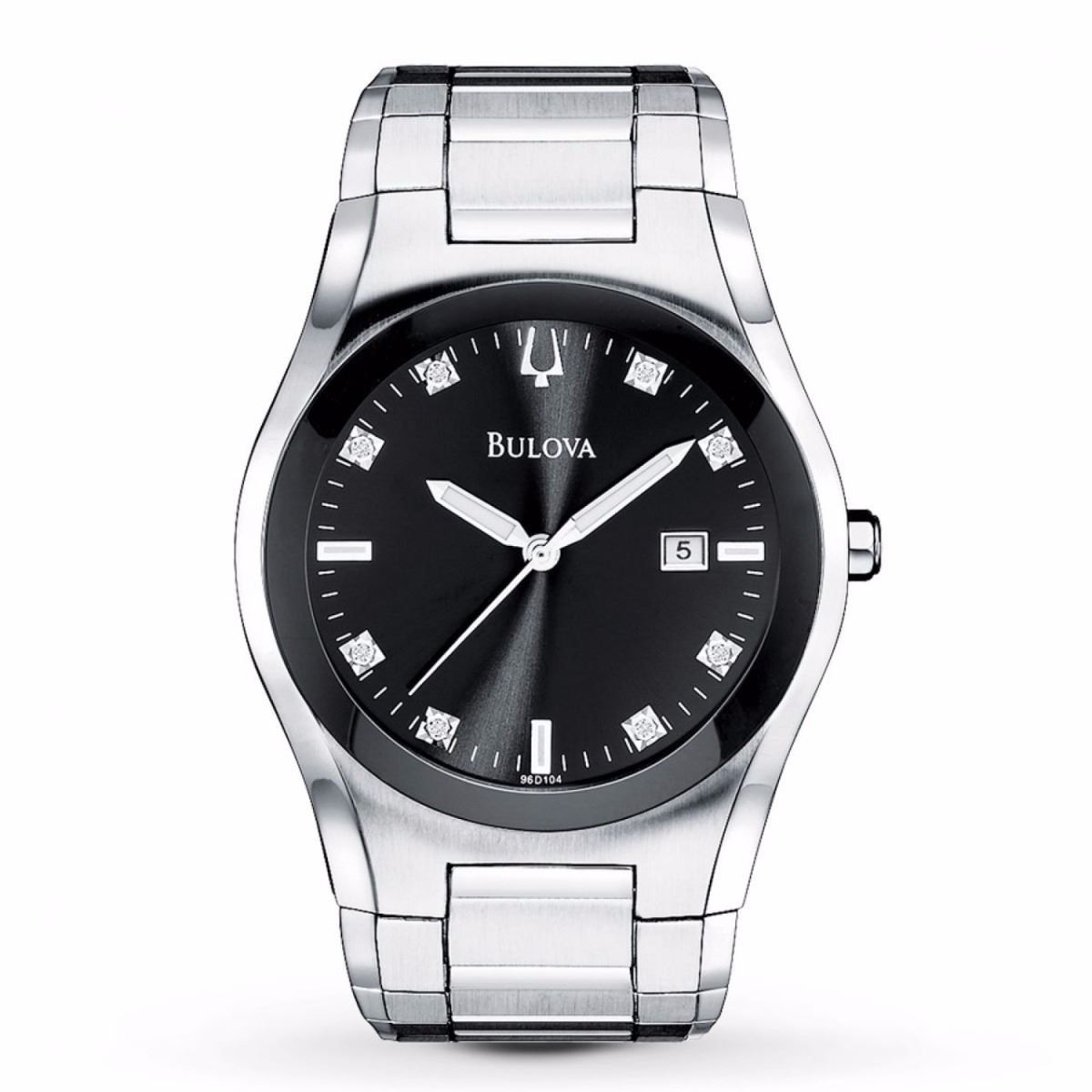 Bulova Black Dial Diamond Watch
