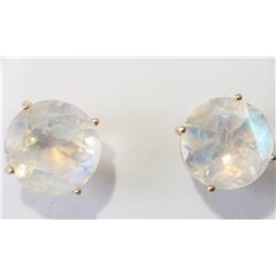 #1-10KT YELLOW GOLD MOONSTONE EARRINGS