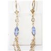 Image 1 : #3-14KT YELLOW GOLD TANZANITE & DIAMOND EARRING