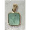 Image 2 : #4-14KT YELLOW GOLD EMERALD PENDANT