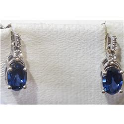 #6-STERLING SILVER SAPPHIRE SYNTHETIC SAPPHIRE