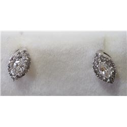 #8-14KT WHITE GOLD DIAMOND EARRING