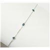 Image 1 : #12-14KT GOLD BLUE DIAMOND BRACELET