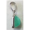 Image 3 : #22-14KT WHITE GOLD EMERALD PENDANT