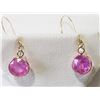 Image 1 : #25-14KT YELLOW GOLD RUBY & DIAMOND EARRINGS
