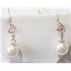 Image 1 : #28-14KT YELLOW GOLD PEARL PINK SAPPHIRE