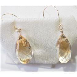 #30-14KT YELLOW GOLD CITRINE EARRING