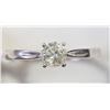 Image 1 : #31-10KT WHITE GOLD DIAMOND SOLITAIRE RING