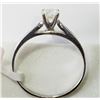 Image 2 : #31-10KT WHITE GOLD DIAMOND SOLITAIRE RING