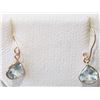 Image 1 : #32-10KT GOLD AQUAMARINE EARRINGS