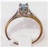 Image 2 : #35-14KT WHITE GOLD BLUE DIAMOND &