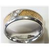 Image 2 : #38-STAINLESS STEEL DIAMOND MEN'S RING