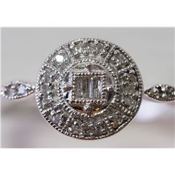 #42-STERLING SILVER DIAMOND RING