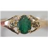 Image 1 : #43-10KT YELLOW GOLD EMERALD & DIAMOND
