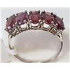 Image 2 : #44-14KT WHITE GOLD GARNET RING