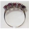 Image 3 : #44-14KT WHITE GOLD GARNET RING