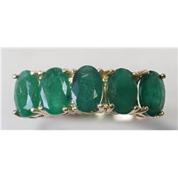 #46-10KT YELLOW GOLD EMERALD RING
