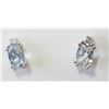 Image 1 : #47-14KT GOLD AQUAMARINE & DIAMOND EARRING