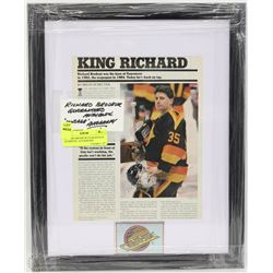 RICHARD BRODEUR GUARANTEED AUTHENTIC AUTOGRAPH