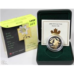 2004 CANADIAN STERLING SILVER PROOF 50 CENT COIN