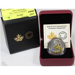 2014 CANADIAN 25 CENT "THE EASTERN MEADOWLARK"