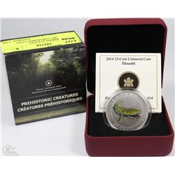 2014 CANADIAN 25 CENT "TIKTAALIK" COLOURED COIN