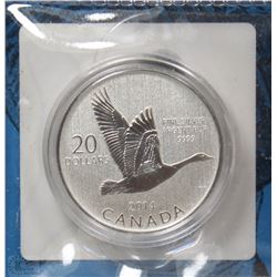 2014 CANADIAN FINE SILVER (99.99) $20 COIN