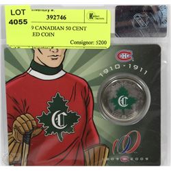 1909-2009 CANADIAN 50 CENT COLOURED COIN
