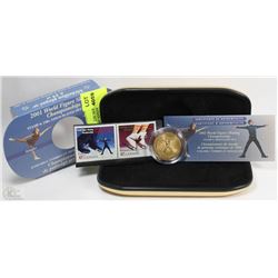 2001 CANADIAN 24KT GOLD PLATED MEDALLION SET