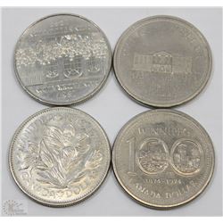 LOT OF 4 CANADIAN COMMEMORATIVE DOLLAR