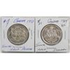 Image 1 : 1951 AND 1964 CANADIAN SILVER HALF DOLLARS