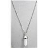 Image 1 : WHITE QUARTZ CHAKRA PENDANT WITH 18" CHAIN