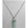 Image 1 : JADE CHAKRA PENDANT WITH 18" CHAIN