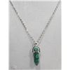 Image 1 : MALACHITE CHAKRA PENDANT WITH 18" CHAIN
