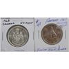 Image 1 : 1963 AND 1967 CANADIAN SILVER HALF DOLLARS