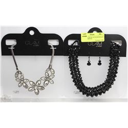 NEW GLAM NECKLACE & NECKLACE SET W/ EARRINGS