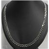 Image 1 : SILVER PLATED 8M WIDTH FLAT SIDEWAYS CHAIN